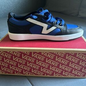 Vans Kids Black and Blue Sneakers